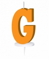 Letter kaarsen oranje g