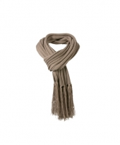 Licht bruine sjaal extra lang voor volwassenen 2 m