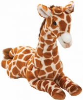 Liggende pluche giraffe knuffel 35 cm