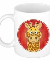 Melk mok beker met giraffes print 300 ml