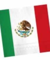 Mexicaanse vlag servetten 20 stuks