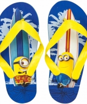 Minions kids slippers surf blauw geel