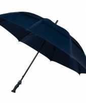 Navy marine blauw windproof paraplu extra sterk 130 cm