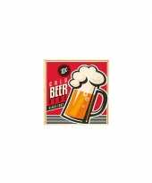 Nostalgisch beer servetten 20 stuks