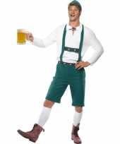 Oktoberfest groene oktoberfest lederhosen voor heren
