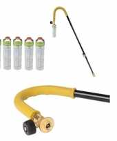 Onkruidbrander op gas incl 5 butaangas patronen 87 cm