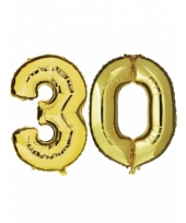 Opblaas 30 jaar ballonnen goud