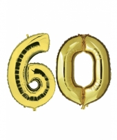 Opblaas 60 jaar ballonnen goud