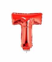 Opblaasbare letter t rood 41 cm