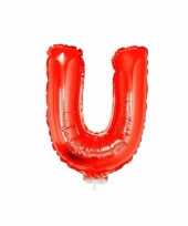 Opblaasbare letter u rood 41 cm