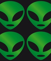 Opvallende stickers groen alien