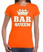 Oranje bar queen shirt dames