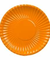 Oranje barbecue borden 23 cm