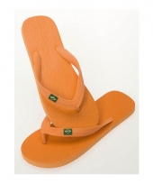 Oranje flip flop slippers voor dames