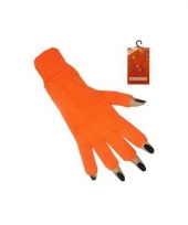 Oranje handschoenen vingerloos