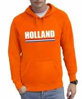 Oranje holland supporter sweater met capuchon heren