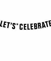 Oud en nieuw versiering banner lets celebrate