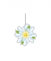 Papieren edelweiss decoratie 14 cm