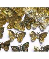 Party confetti gouden vlinders feestartikelen 30 gram