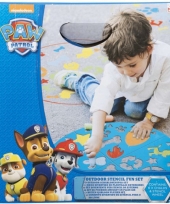 Paw patrol gekleurde krijtjes met sjabloon