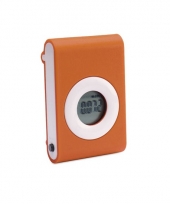 Pedometer met broekriem clip oranje