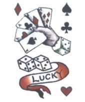Plak tatoeage casino thema