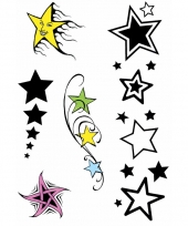 Plak tatoeages sterren