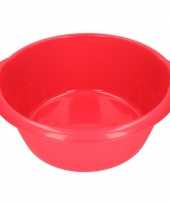 Plastic afwas teil rood 15l 50 cm