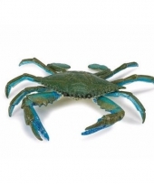 Plastic dieren blauw krabje 18 cm