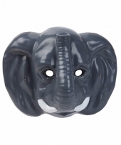 Plastic olifanten masker 3d van 22cm