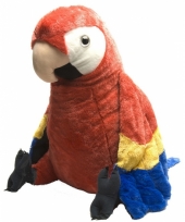 Pluche rode papegaai knuffels 76 cm