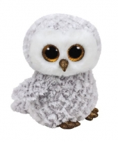 Pluche sneeuw uil knuffels owlette ty beanie 24 cm