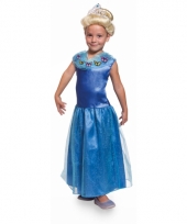 Prinsessen verkleedkleding blauw kinderen