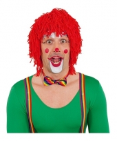 Rode clownspruiken van wol