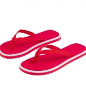 Rode flip flop slippers voor dames