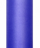 Rolletje tule stof blauw 50 cm breed