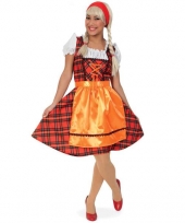 Rood geruit oktoberfest jurkje