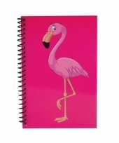 Roze flamingo notitieboekje 18cm