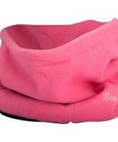 Roze fleece col sjaal voor volwassenen