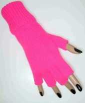Roze handschoenen vingerloos