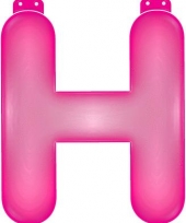 Roze opblaasbare letter h