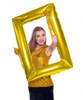 Selfie foto frame rechthoek goud 85 x 60 cm