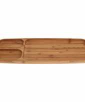 Serveer nootjes chips plank bamboe 38 cm