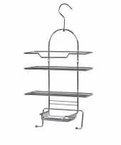 Shampoorek met ophang haak zilverkleurig