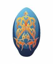 Skimboard tribal blauw oranje 100cm