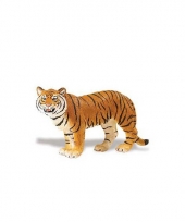 Speeldier bengaalse tijgerin bruin van plastic 14 cm