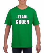 Sportdag shirt team groen kinderen