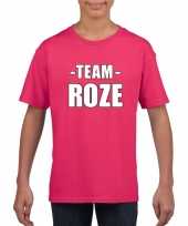 Sportdag shirt team roze kinderen