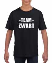 Sportdag shirt team zwart kinderen