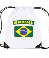 Sporttas met rijgkoord vlag brazilie
